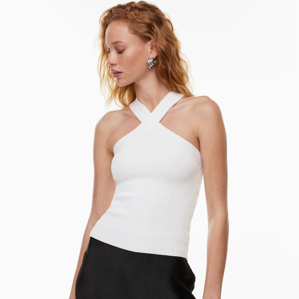 Aritzia Babaton Sculpt Knit Cross Tank
